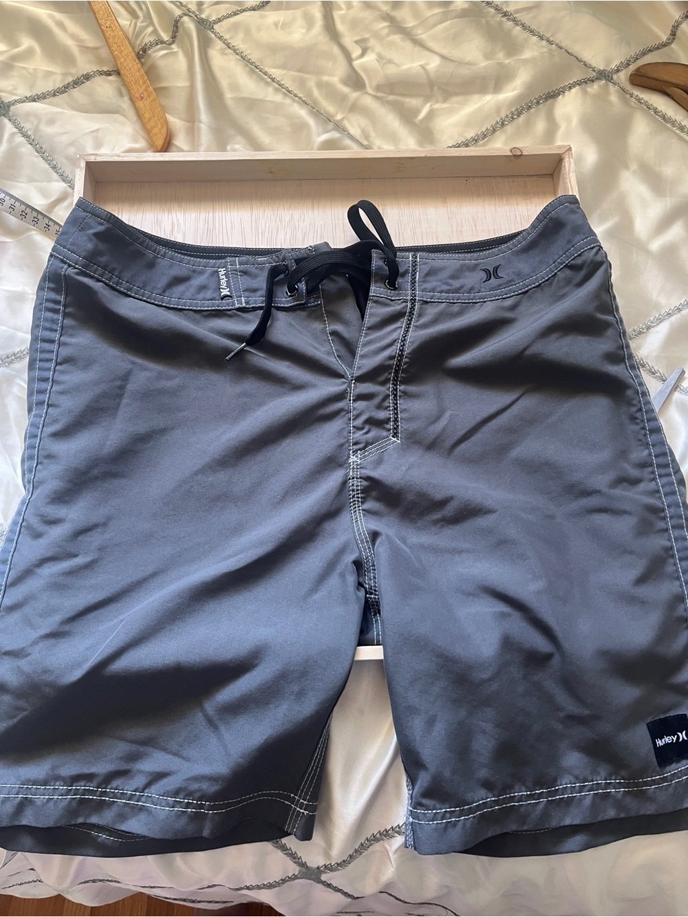 Hurley Men's Dark Charcoal Athletic Swim Shorts